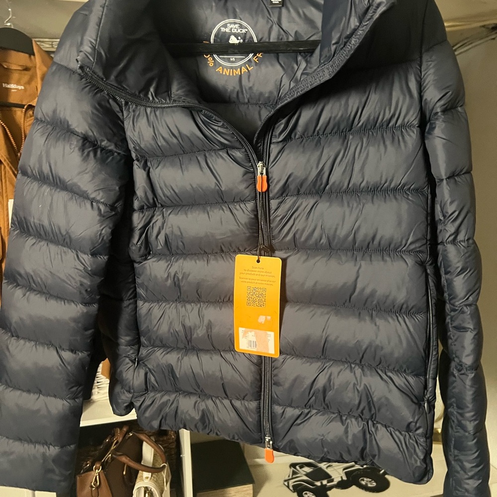 SAVE THE DUCK Navy Puffer Jacket